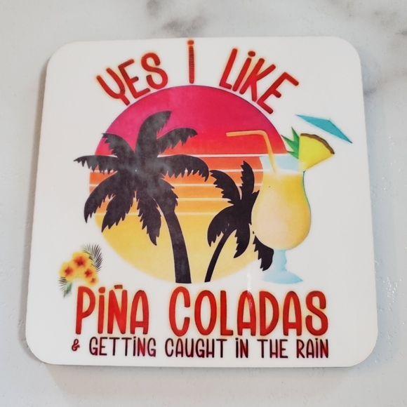 Yes, I like Pina Coladas and getting caught in the rain 2 Pack Coasters - Picture 5 of 6